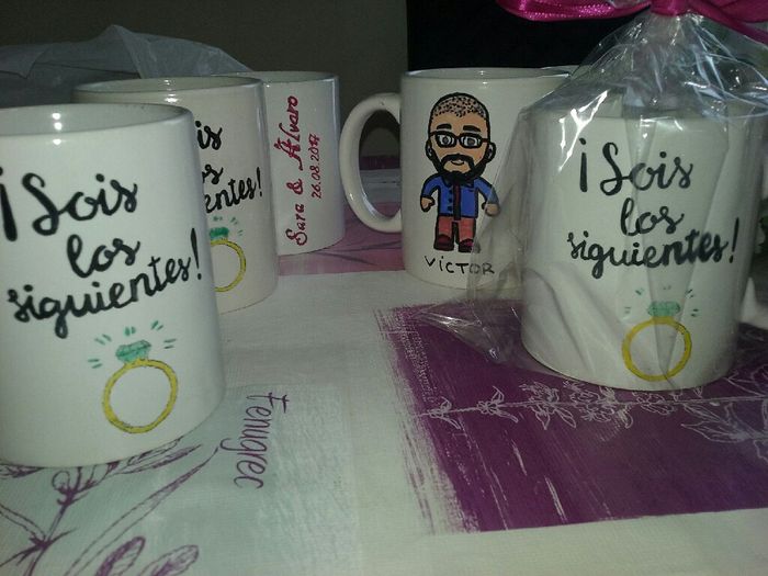 últimas manualidades; tazas, letras y porta alianzas - 3
