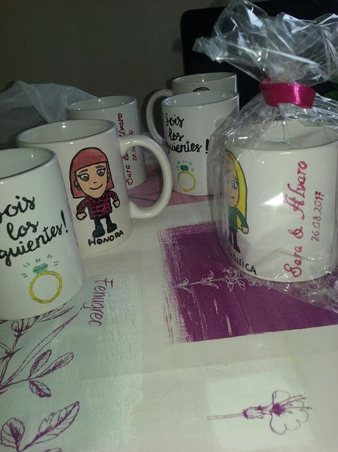 últimas manualidades; tazas, letras y porta alianzas - 5