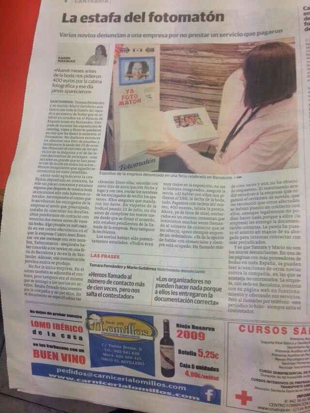 Ya fotomatón salen en la prensa por supuesta estafa - 1