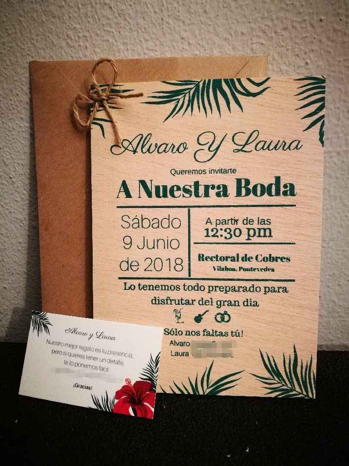  Mis invitaciones en madera! - 1