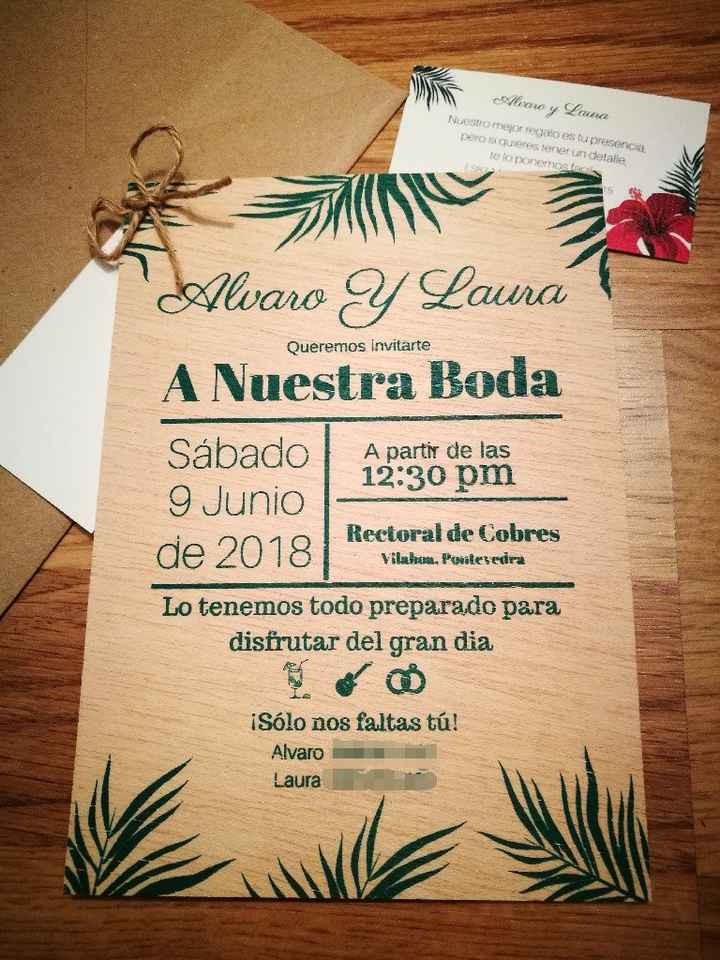  Mis invitaciones en madera! - 2