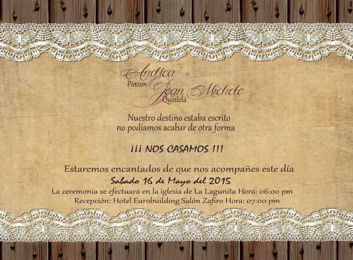 encargo para una boda campestre