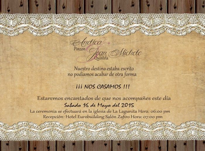 encargo para una boda campestre