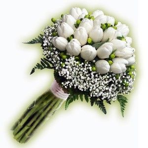 Ramo tulipanes blancos 2