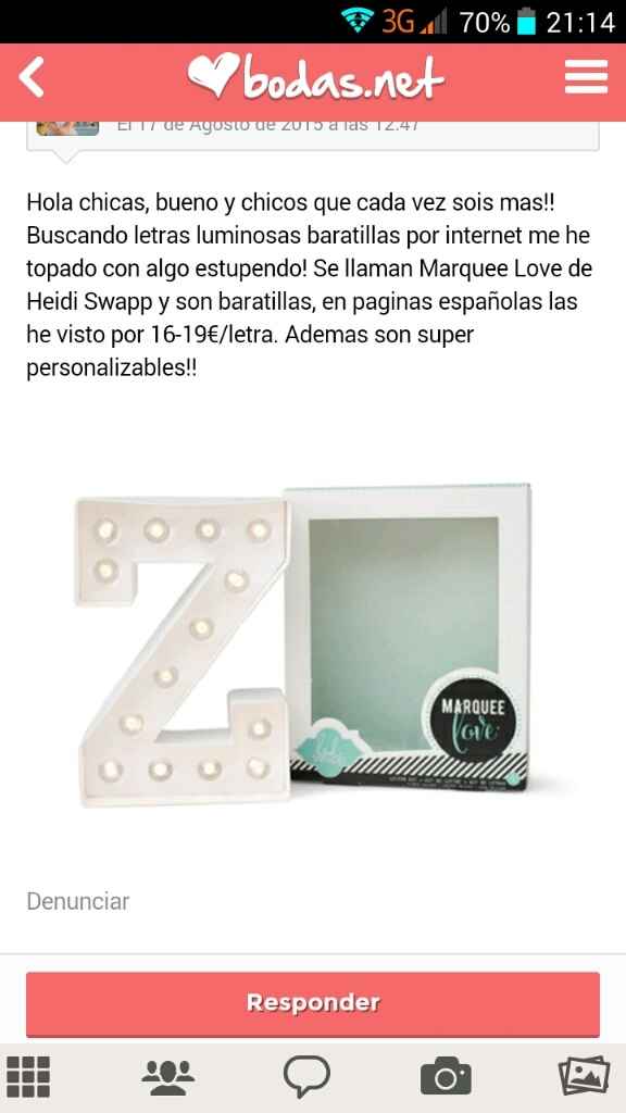 Letras luminosas - 1