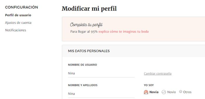 ¡Añade la hora de la boda en tu perfil! ⌚ 5