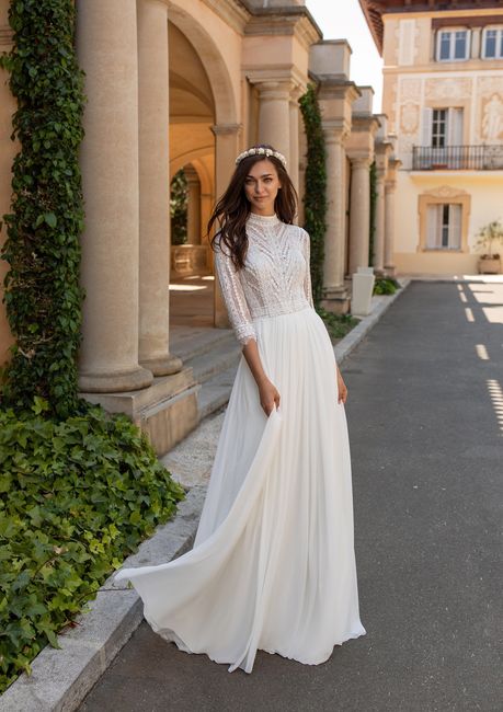 Vestidos de novia con cuello alto: ¿Qué opinas? 1