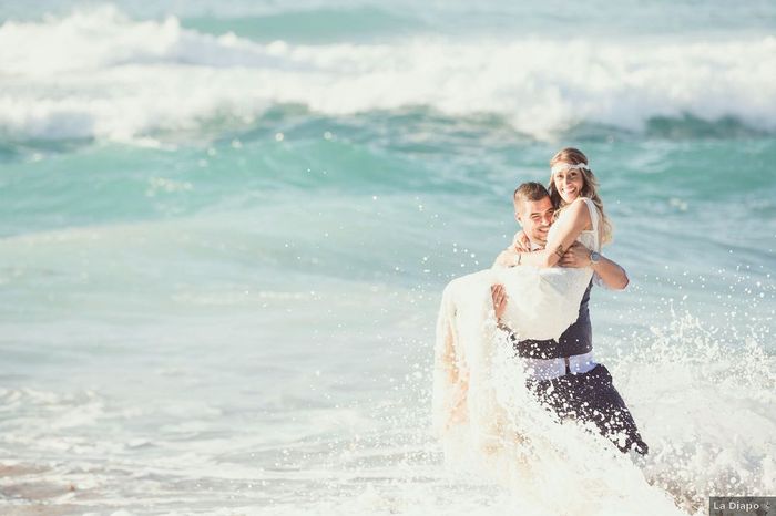 Vestido de novia pasado por agua 🌊 ¿Lo harías? 1