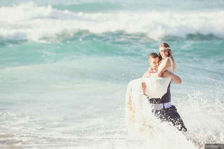 Vestido de novia pasado por agua 🌊 ¿Lo harías? - 1
