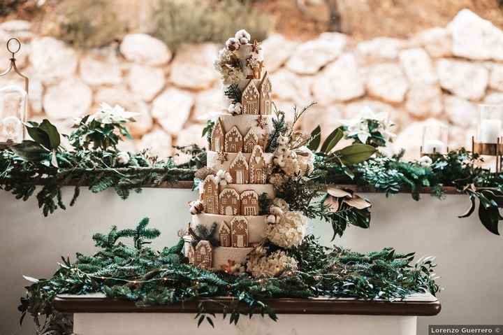Tarta de boda invernal y con... ¡galletas! 🍪 - 1