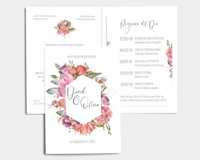 Déjate seducir por nuestras invitaciones florales... ¡y llévate un seating plan de regalo! 😍 - 1