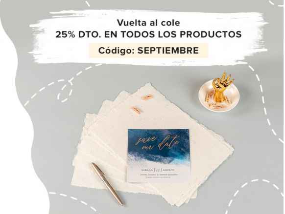 Vuelta al cole: ¡Papelería de Bodas.net al 25% de descuento! 😱🤑 - 1