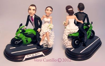 figuras personalizada novios moteros