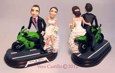 figuras personalizada novios moteros