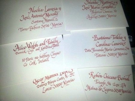 Caligrafía manual - Raquel y José Ignacio - 17 de mayo de 2014