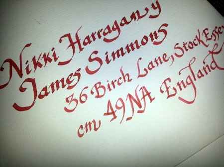 Caligrafía manual - Raquel y José Ignacio - 17 de mayo de 2014