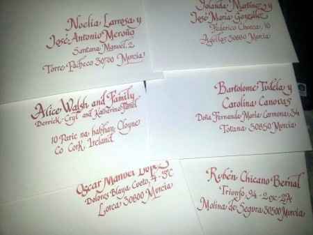 Caligrafía manual - Raquel y José Ignacio - 17 de mayo de 2014