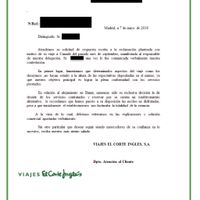Respuesta de El Corte Inglés