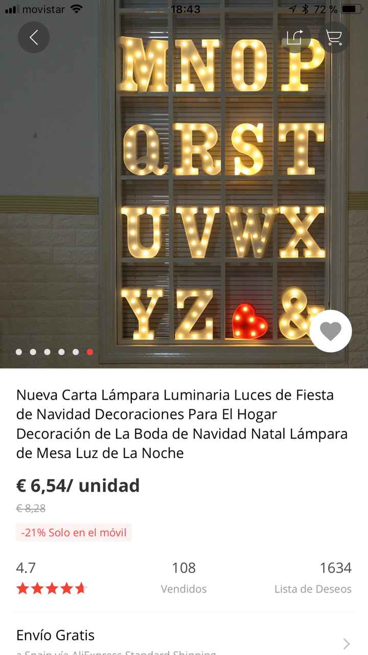 Mis letras luminosas de Aliexpress - 1
