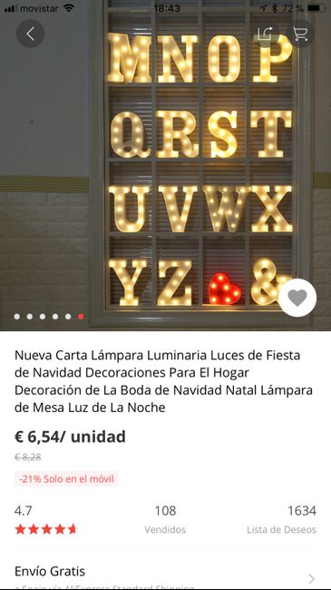 Mis letras luminosas de Aliexpress - 1