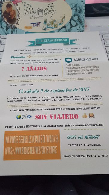 Hoja informativa frontal