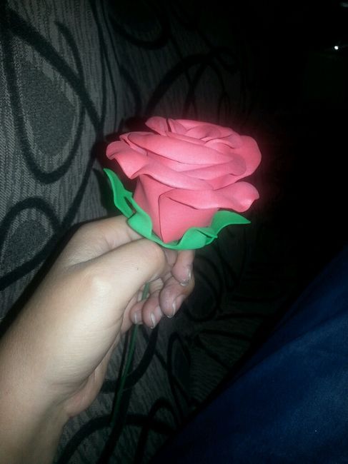 Mi primera rosa de goma eva - 1