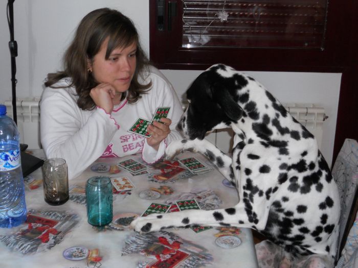 jugando a las cartas...