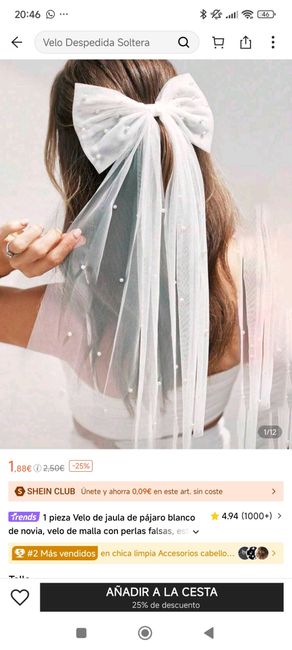 Velo en vestido sin cola para ceremonia civil 7