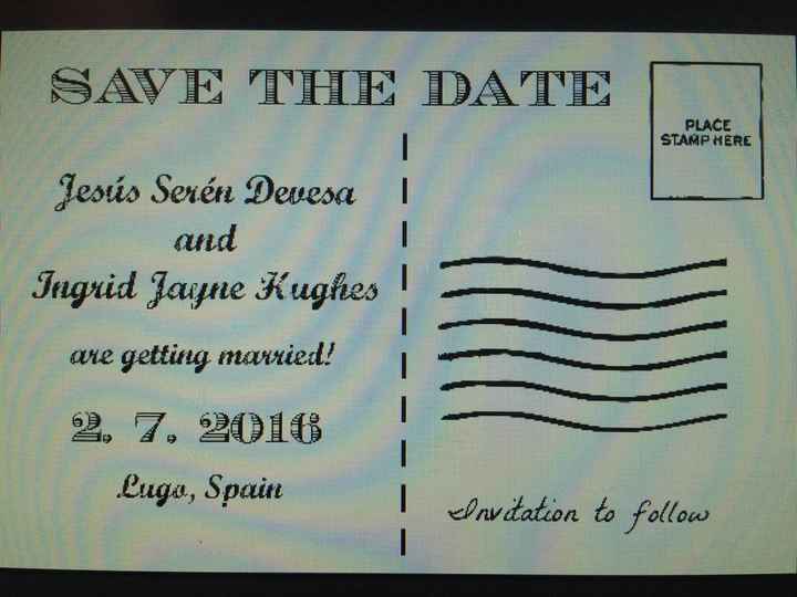 Save the date vs. invitación - 2