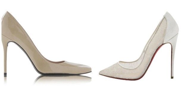 zapatos salón blancos