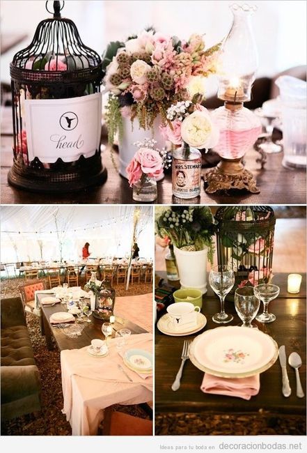 decoración mesa boho