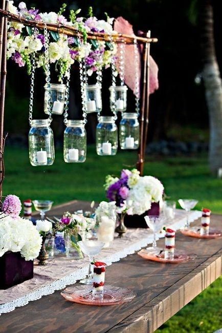 decoración mesa boho