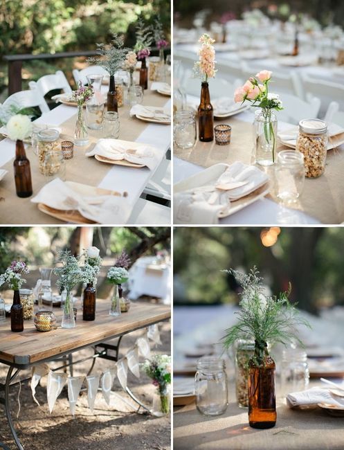 decoración mesa boho