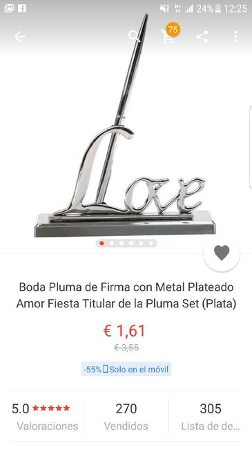 Consejor para bolis para libro de firmas - 1