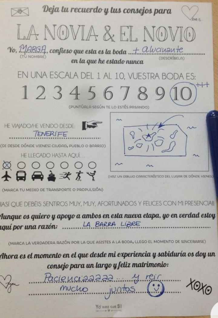 Libro de firmas diferente - 1