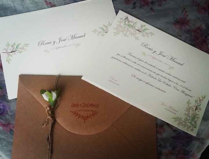 Por fin ya estan hechas nuestras invitaciones 