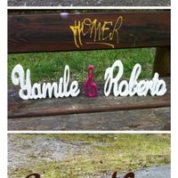 Letras de madera para la mesa de novios - 1