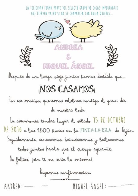 Segundo Modelo Invitación