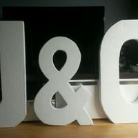 Letras de poliespan terminadas. - 1