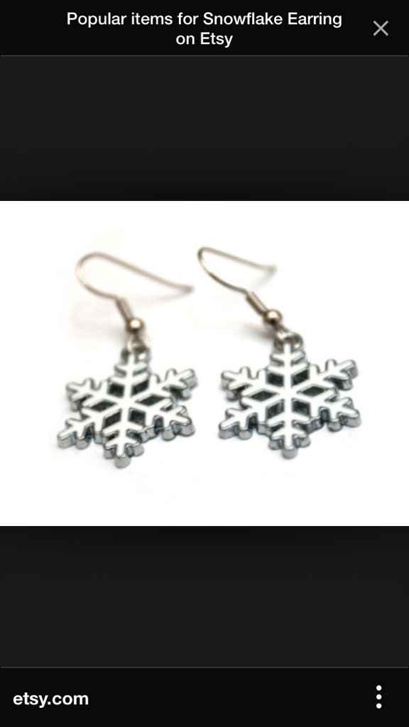Pendientes copo de nieve - 2