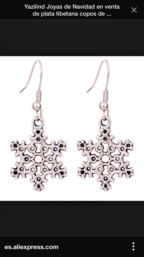 Pendientes copo de nieve - 4