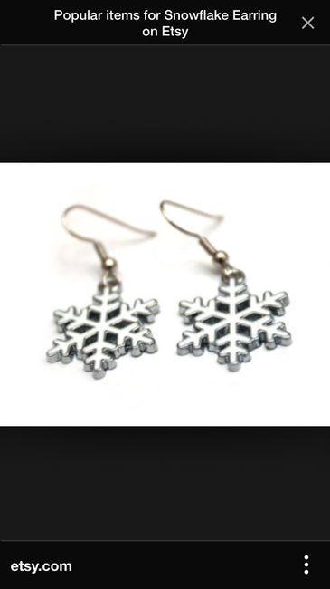Pendientes copo de nieve - 2