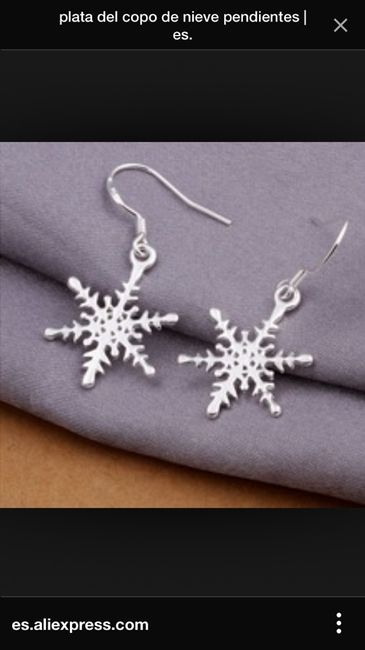 Pendientes copo de nieve - 3