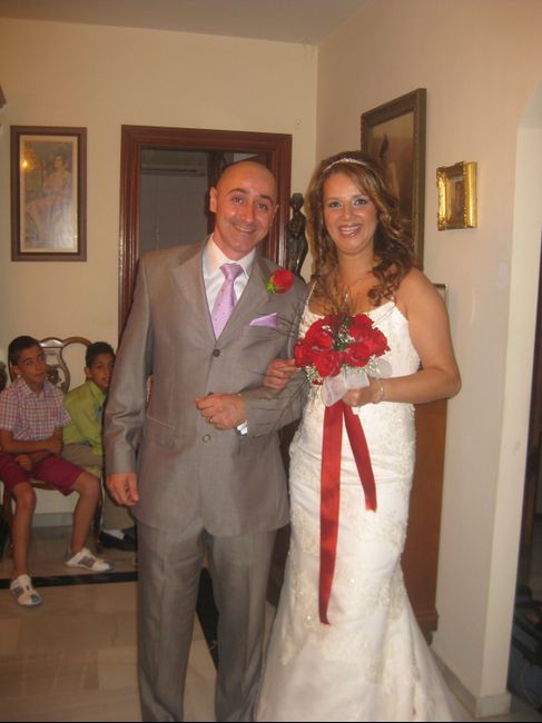 yo con el padrino, mi cuñado Carlos.