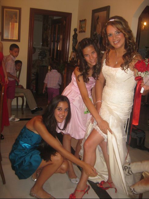 Con mi hija y mi sobrina.