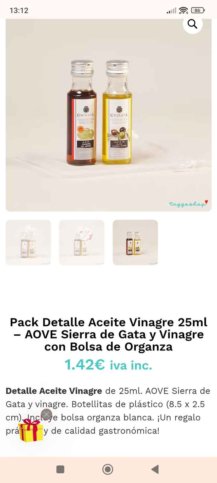 Aceites regalo invitados - 1