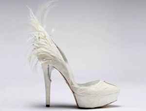 Zapatos con plumas