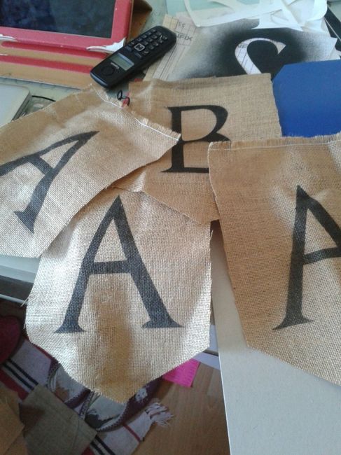Nuestras letras para el cartel de bienvenida