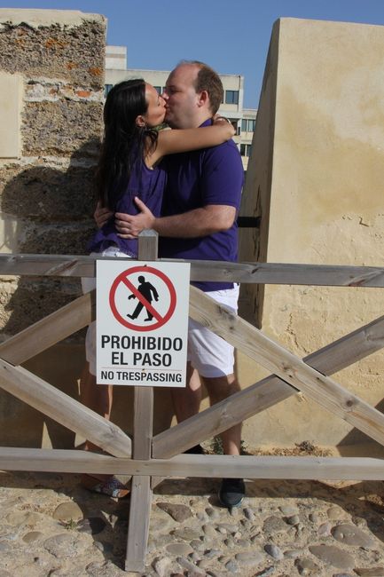 Arriba de las murallas de Puerta de Tierra
