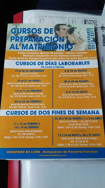 Cursillos prematrimoniales 2016/2017 - 1